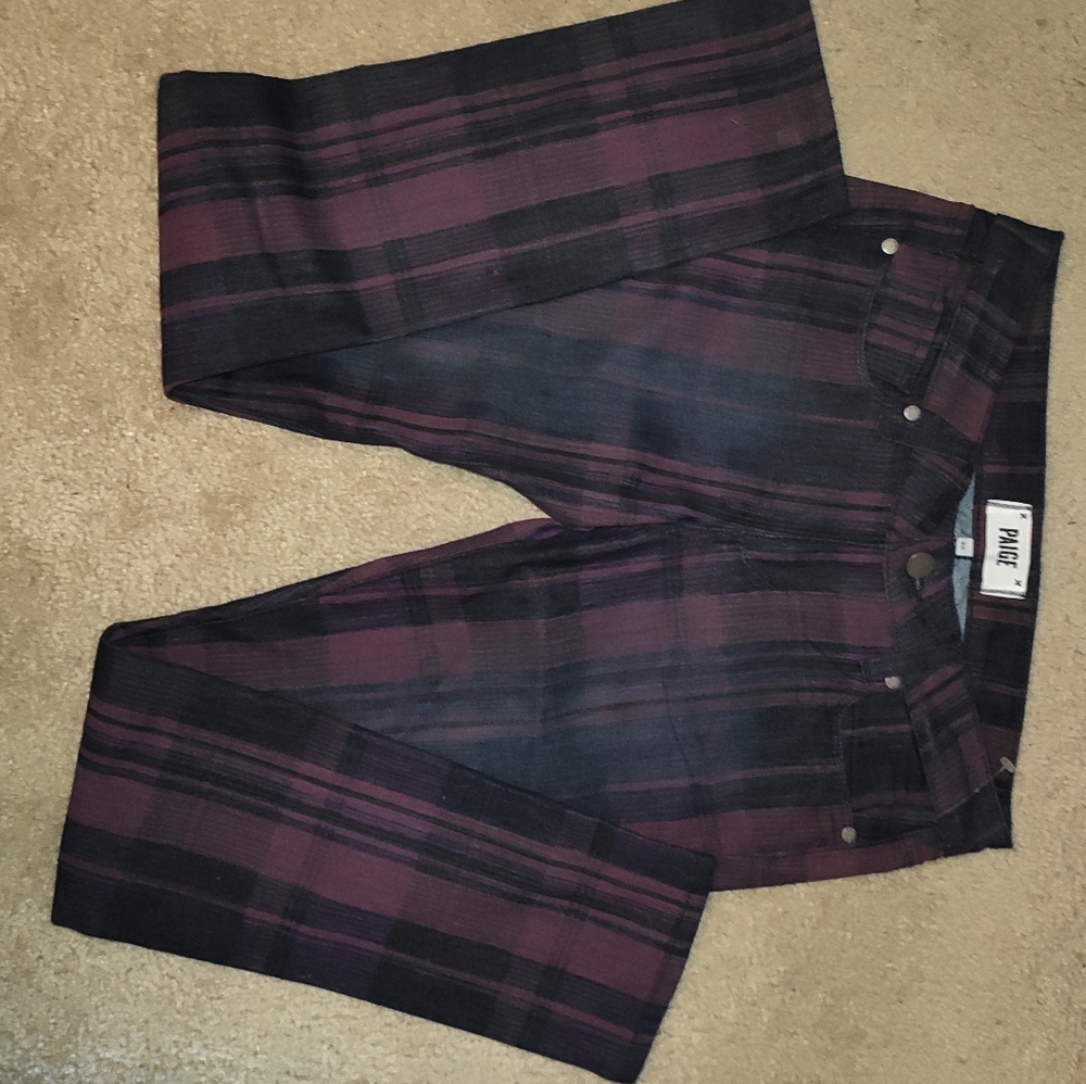 New Paige plaid skinny ankle jeans - Picture 10 of 13